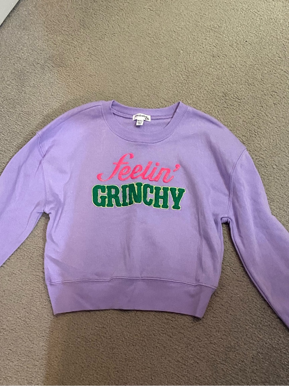 Eyeshadow Lilac 'Feelin' Grinchy' Crewneck Sweatshirt